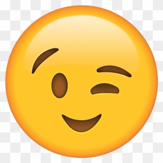 Wink Emoji Clipart Clipartuse - Emoji Face Smile - Png Download