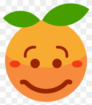 Clementine, Orange, Cartoon, Emotions, Emoticon, Shame - Smile Orange Cartoon Clipart