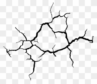 Drawing Cracks Clipart Clip Black And White Stock - Draw Cracks - Png Download
