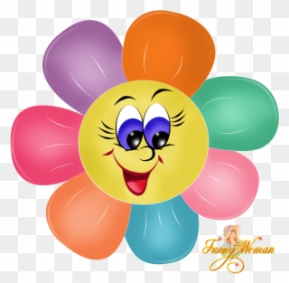Семицветик Салат - Flower With Face Clipart - Png Download