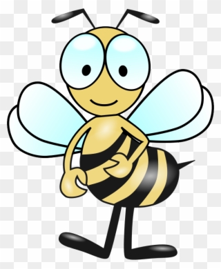 Cartoon Bumble Bee Clip Art - Label A Bee Worksheet - Png Download