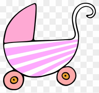 Download Poussette Dessin Clipart Baby Transport Clip - Girl Baby Stroller Greeting Cards - Png Download
