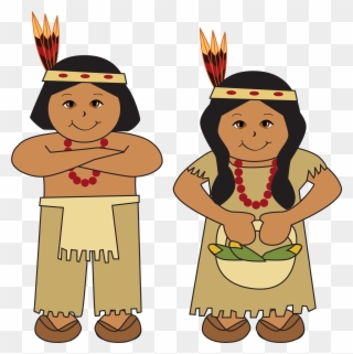 Indian Thanksgiving Cliparts Free Download Clip Art - Native Americans Clipart - Png Download
