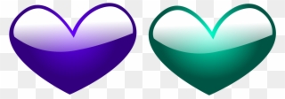 Heart Computer Icons Emoticon Drawing Symbol - Corazon Azul Y Verde Clipart