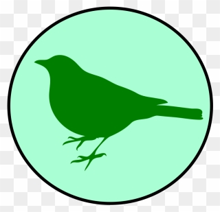 Emerald Circle Bird Clip Art At Clker - Bird In A Circle - Png Download
