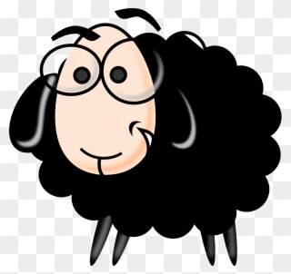 Black And White Clip Art Sheep - Png Download