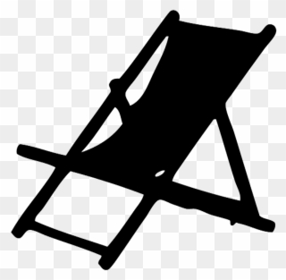 Deck Chair Silhouette - Silhouette Furniture Clipart