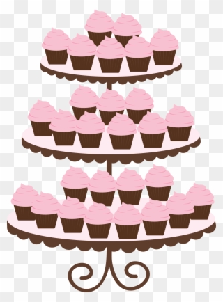 Photo By @danimfalcao - Pink Cupcake Stand Clip Art - Png Download