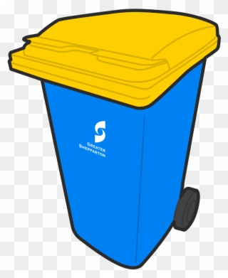 Greater Shepparton City Council - Blue And Yellow Recycling Bin Clipart