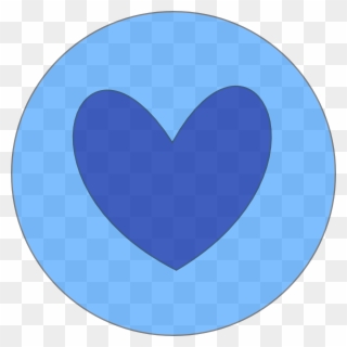 Heart In Circle Blue - Blue Peace Sign Clipart