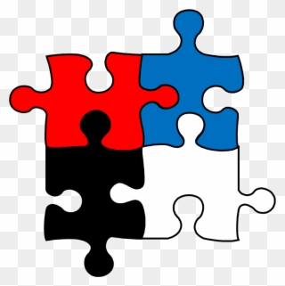 Career Pictures For Kids - Four Interlocking Puzzle Pieces Clipart