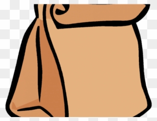 Cafeteria Clipart Lunch Monitor - Cartoon Brown Paper Bag - Png Download