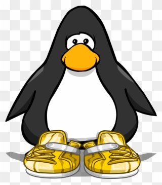 Gold Sneakers Pc - Penguin From Club Penguin Clipart