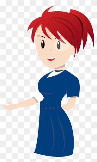 Free Teacher Cliparts Woman Download Free Clip Art - Red Head Clip Art - Png Download
