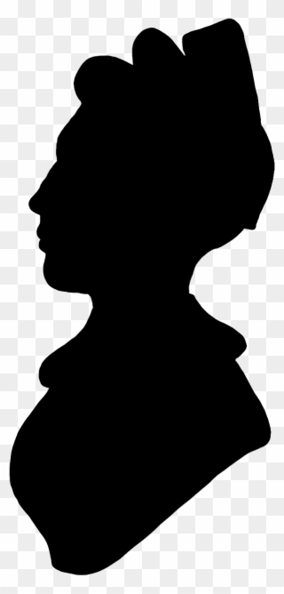 Victorian Silhouette Clipart - Woman Silhouette Hat - Png Download