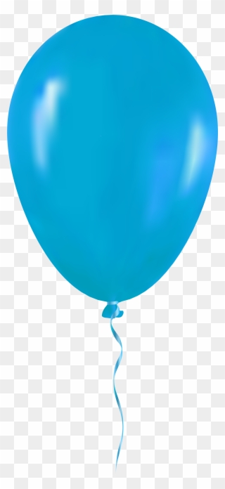 Light Blue Balloon Png Clip Art - Single Balloon Transparent Png