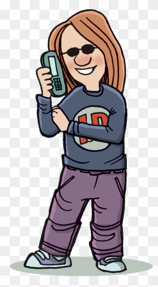 Girl Talking On The Phone Clipart - Mobile Phone - Png Download