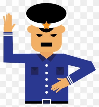 Cop Clipart Stopped - Security Guard Clipart Png Transparent Png