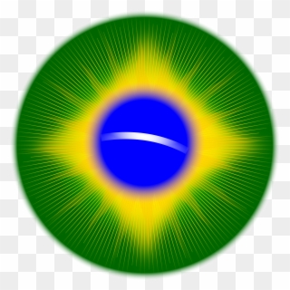 Rounded Brazil Flag - Circle Clipart