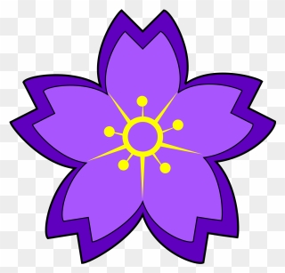 Floral Clipart Purple - Sakura Cross Stitch Pattern - Png Download