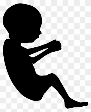 Fetus Infant Pregnancy Silhouette Uterus - Fetus Silhouette Png Clipart