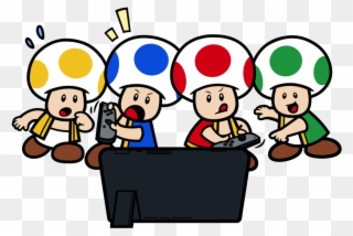 Mario Bros Clipart Supper - Mario Playing Nintendo Switch - Png Download
