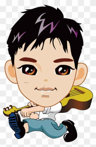 Barber Cartoon Music Boy - Avatar Musica Png Clipart