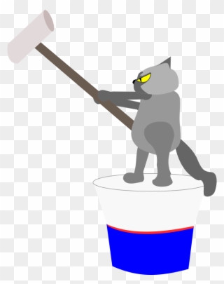 Free Cat Painting Wall - Cat Painting The House Clipart