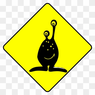 Warning Sign For Aliens Clipart