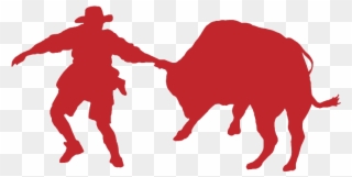 Goat Tying - Rodeo Bull Fighter Clipart - Png Download