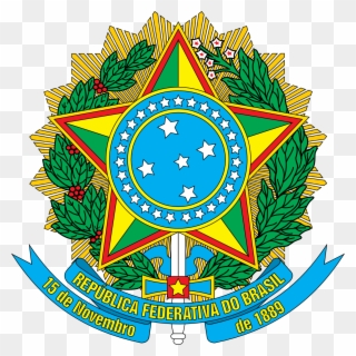 Brazil Flag Clip Art - Brasão Do Brasil - Png Download