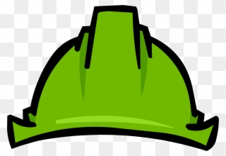 Club Penguin Item Of The Day April 18th- Green Hard - Clip Art Hard Hat - Png Download