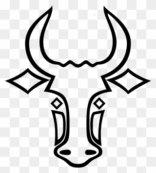 Bull - Bull Head Drawing Easy Clipart