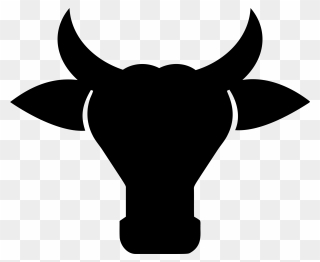 Vector Bull Cow - Cow Head Silhouette Clip Art - Png Download