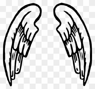 Angel Wings Tattoo Clip Art At Clker - Angel Wings Cartoon - Png Download