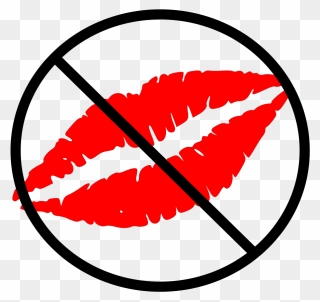 No Kiss Zone Clip Art - Lips Clip Art - Png Download