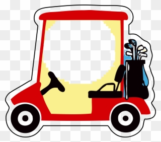 Golf Buggies Golf Clubs Golf Balls Cart - Golf Cart Clipart Vector - Png Download