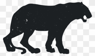 Panther Silhouette Clip Art - Tiger Silhouette Png Transparent Png