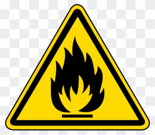 Flammable Material Warning Label - Warning Danger Signs Clipart