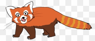 Baby Raccoon Clipart Free Images - Cartoon Red Panda Clipart - Png Download