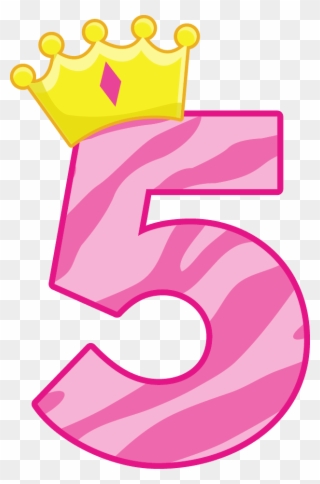 Princess Birthday, Art Birthday, Birthday Clipart, - Princess Number 5 - Png Download