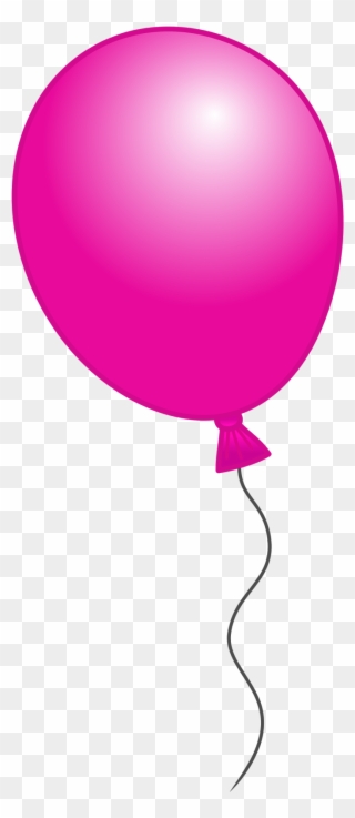 Free Clip Art - Pink Balloon With Transparent Background - Png Download