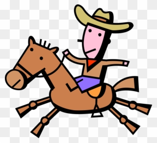 Rides In Competition Image - Cowboy Clipart