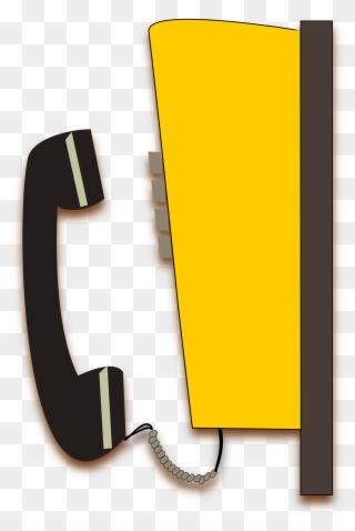 Phone Clipart Yellow - Clipart Of Public Telephone - Png Download
