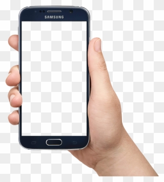 Samsung Mobile Phone Clipart Hand Holding - Mobile In Hand Png Transparent Png