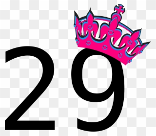 Pink Tilted Tiara And Number 29 Clip Art At Clker Com - Its My 26th Birthday - Png Download