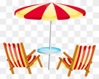 Relaxing Clipart Summer Clip Art Freeuse Library - Beach Chair Clipart - Png Download