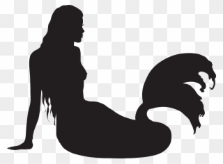 Png Royalty Free Library Sitting Silhouette Png Clip - Transparent Mermaid Silhouette Png