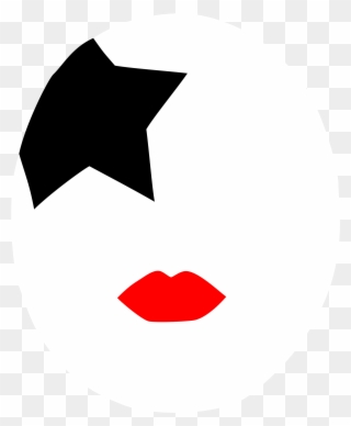 Open - Paul Stanley Makeup Template Clipart