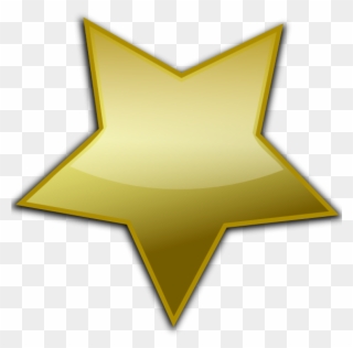 Gold Star Clipart Clip Art At Clker Vector Online Royalty - Gold Star Vector Png Transparent Png